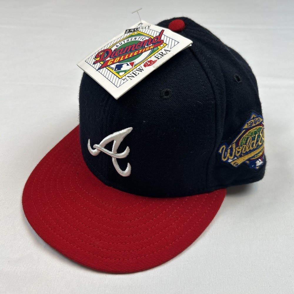 VTG NWT Atlanta Braves Hat Fitted 1996 World Series New Era 59fifty Wool USA